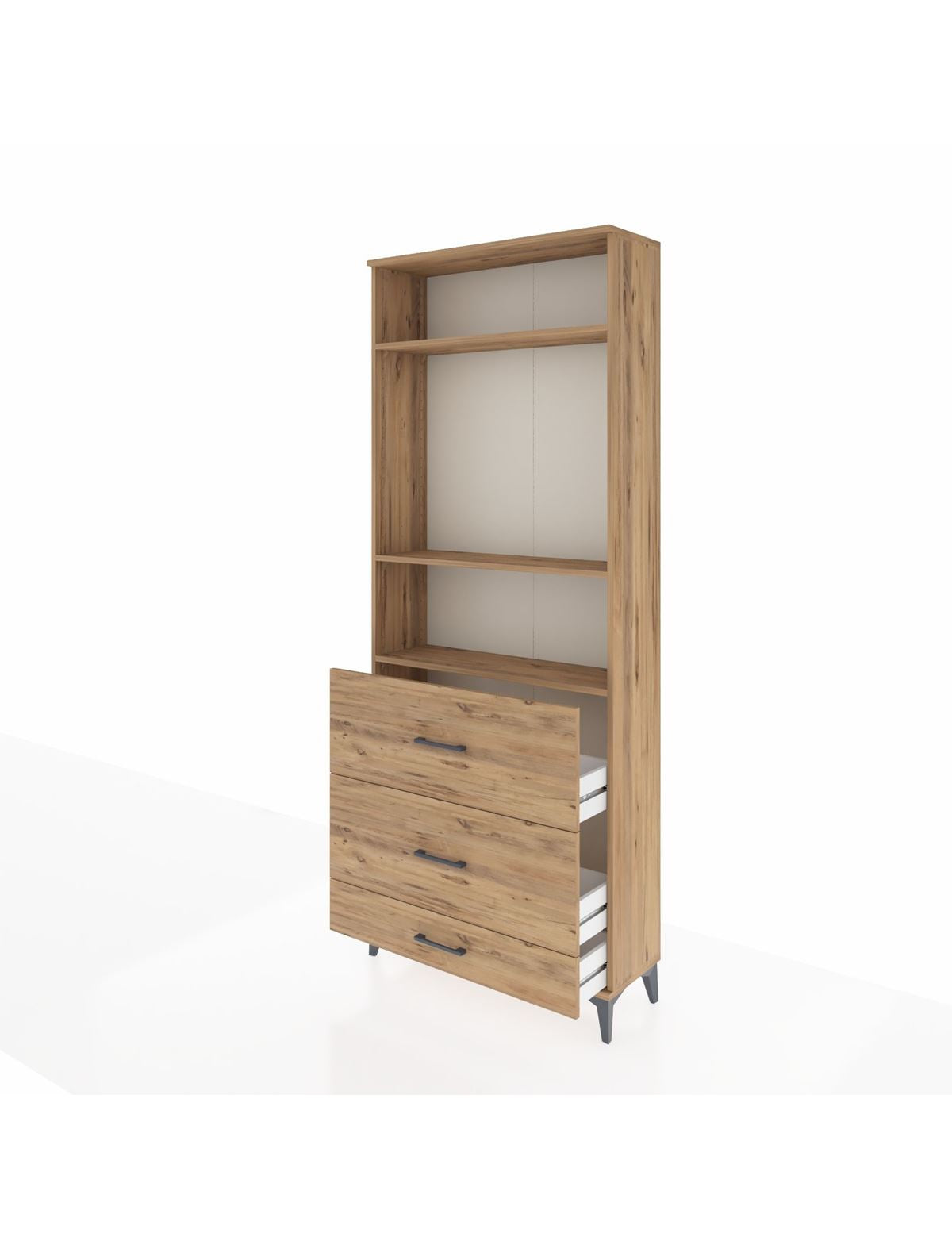 Arges Dolap 3 Raflı 3 Çekmeceli 88x30x221 - S30M108V9A