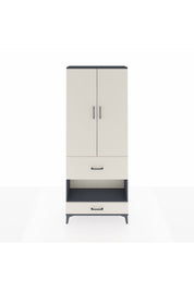 Arges Dolap 3 Raflı 2 Çekmeceli Tek Askılı 88x30x221 Antrasit-Aytaşı