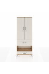 Arges Dolap 3 Raflı 2 Çekmeceli Tek Askılı 88x30x221