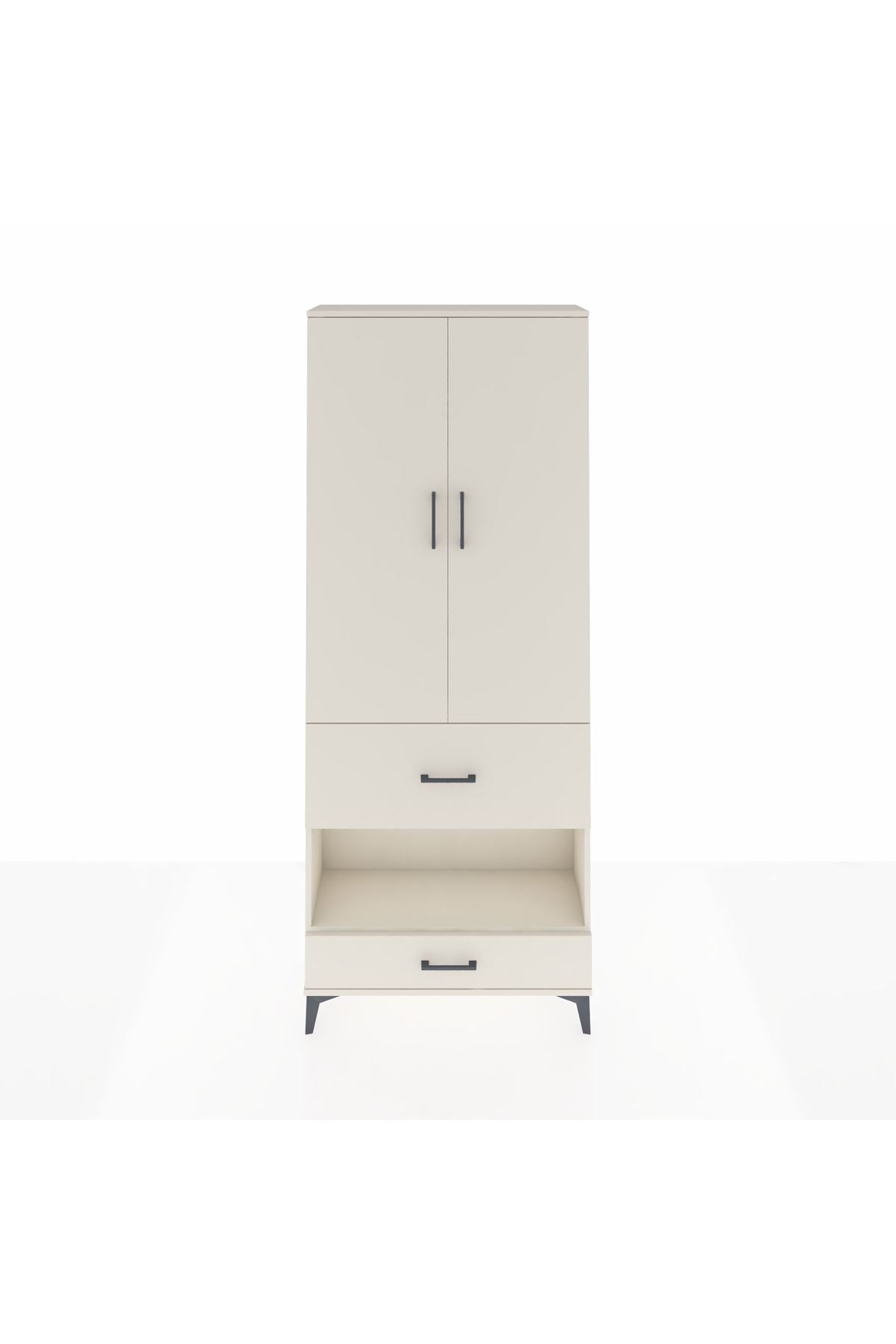 Arges Dolap 4 Raflı 2 Çekmeceli 2 Kapaklı 88x30x221 Aytaşı-Aytaşı