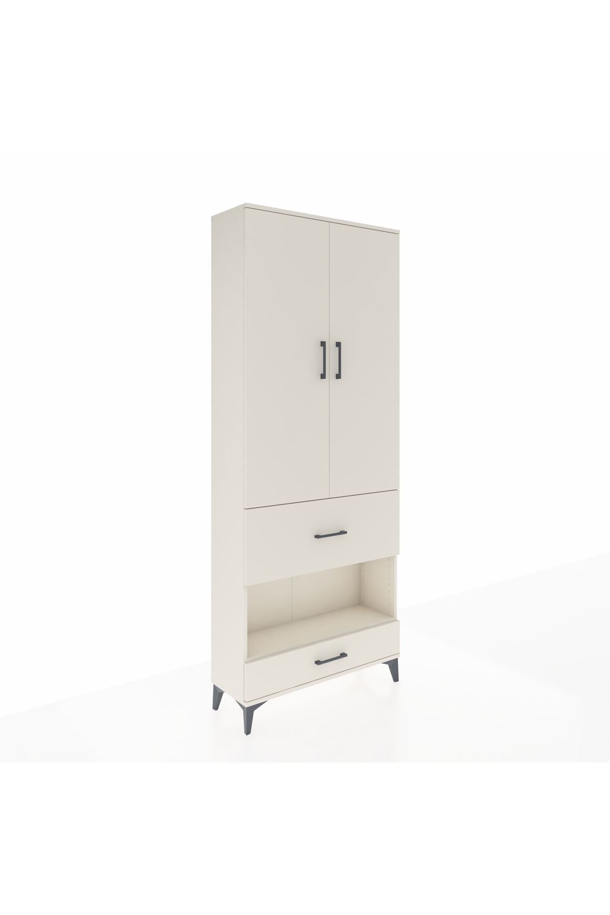 Arges Dolap 4 Raflı 2 Çekmeceli 2 Kapaklı 88x30x221 Aytaşı-Aytaşı