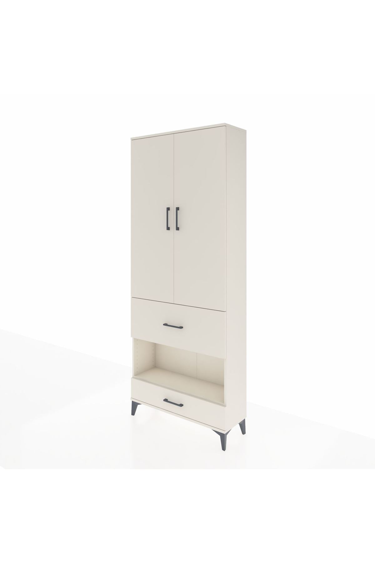 Arges Dolap 4 Raflı 2 Çekmeceli 2 Kapaklı 88x30x221 Aytaşı-Aytaşı