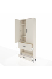 Arges Dolap 4 Raflı 2 Çekmeceli 2 Kapaklı 88x30x221 Aytaşı-Aytaşı