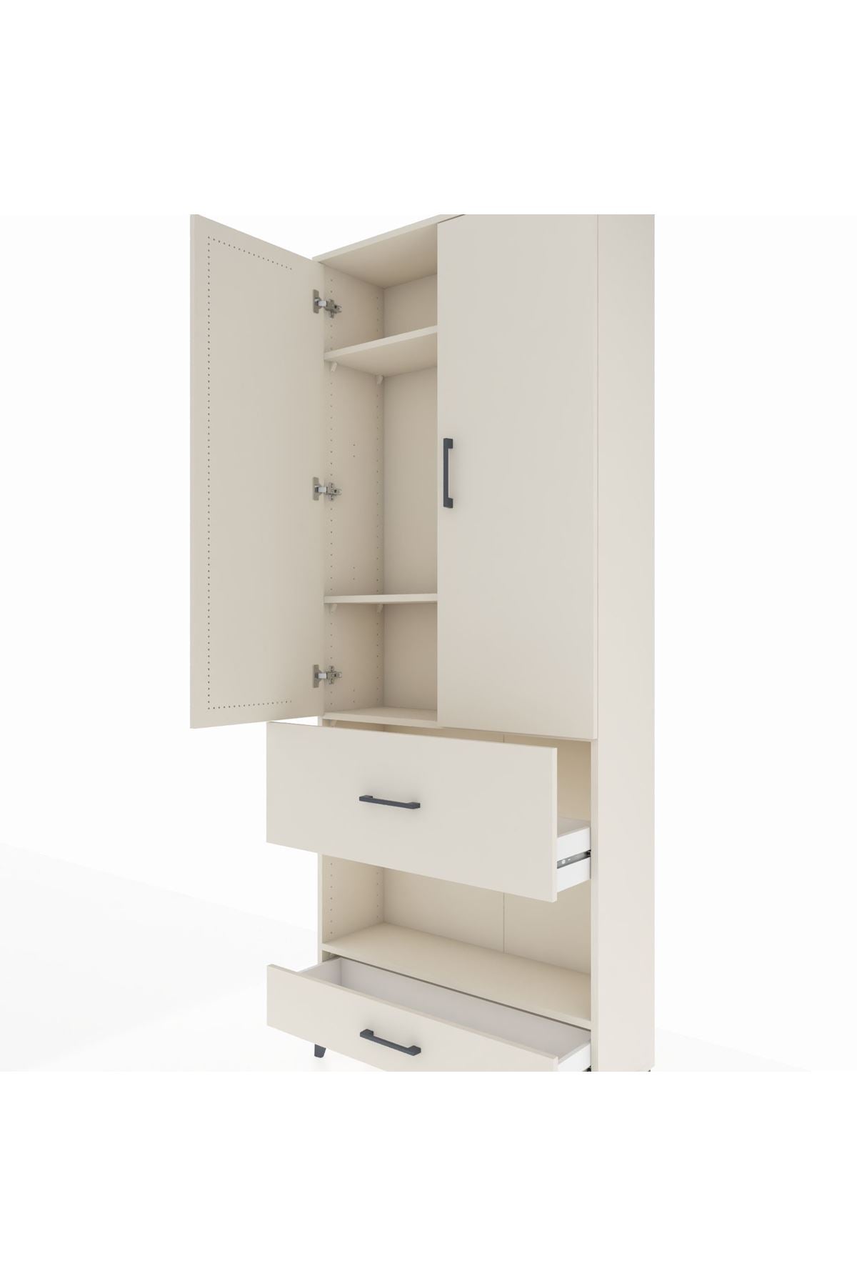 Arges Dolap 4 Raflı 2 Çekmeceli 2 Kapaklı 88x30x221 Aytaşı-Aytaşı