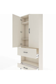 Arges Dolap 4 Raflı 2 Çekmeceli 2 Kapaklı 88x30x221 Aytaşı-Aytaşı