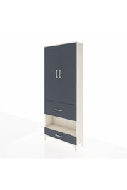 Arges Dolap 4 Raflı 2 Çekmeceli 2 Kapaklı 88x30x221 Aytaşı-Antrasit