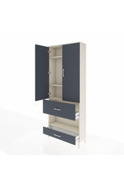 Arges Dolap 4 Raflı 2 Çekmeceli 2 Kapaklı 88x30x221 Aytaşı-Antrasit