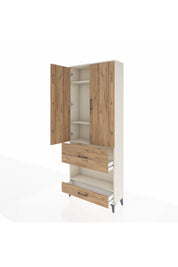 Arges Dolap 4 Raflı 2 Çekmeceli 2 Kapaklı 88x30x221 Aytaşı-Çam