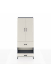 Arges Dolap 4 Raflı 2 Çekmeceli 2 Kapaklı 88x30x221 Antrasit-Aytaşı