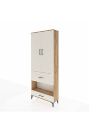 Arges Dolap 4 Raflı 2 Çekmeceli 2 Kapaklı 88x30x221 Çam-Aytaşı