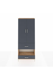 Arges Dolap 4 Raflı 2 Çekmeceli 2 Kapaklı 88x30x221 Çam-Antrasit