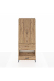Arges Dolap 4 Raflı 2 Çekmeceli 2 Kapaklı 88x30x221 Çam-Çam