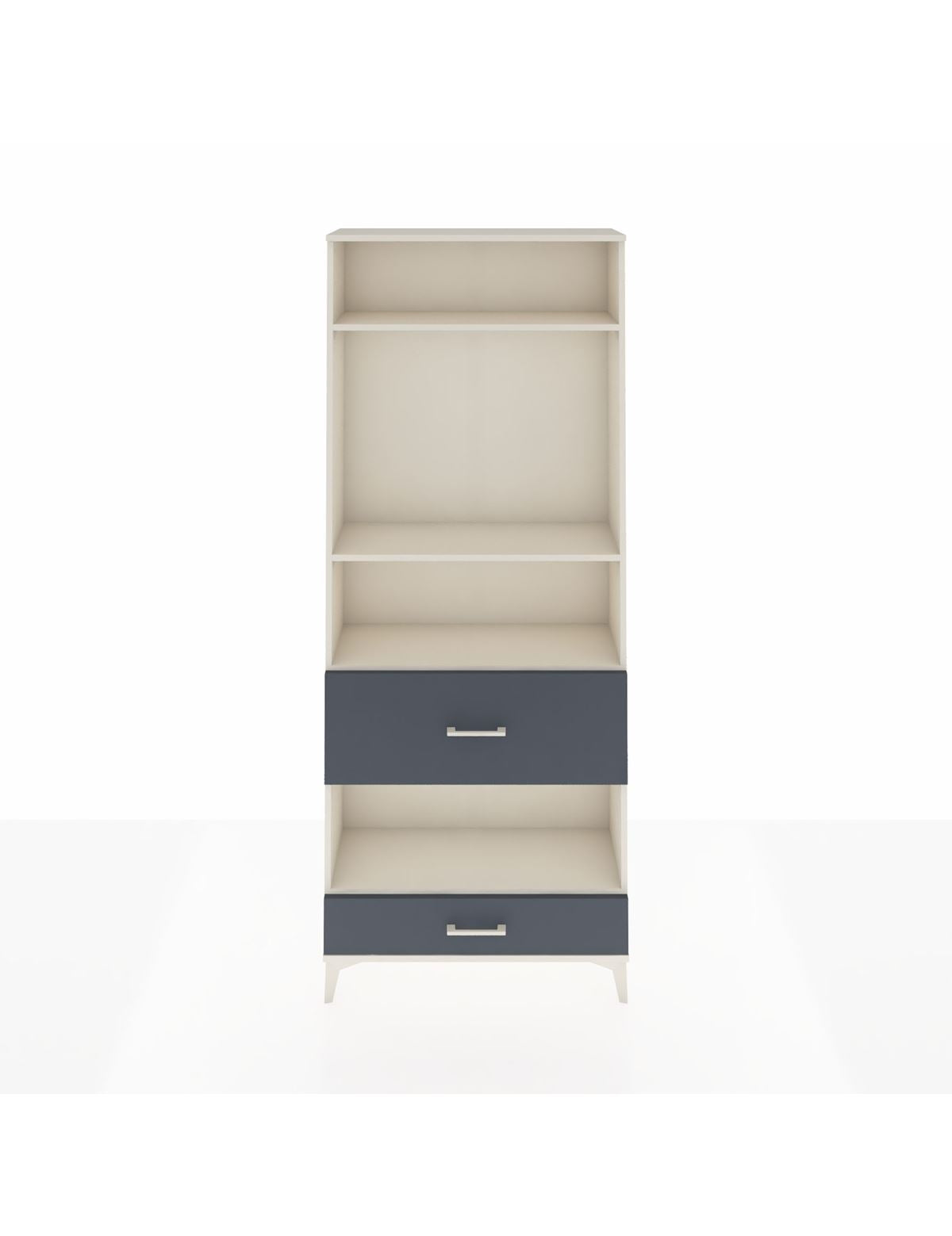 Arges Dolap 4 Raflı 2 Çekmeceli 88x30x221 Aytaşı-Antrasit