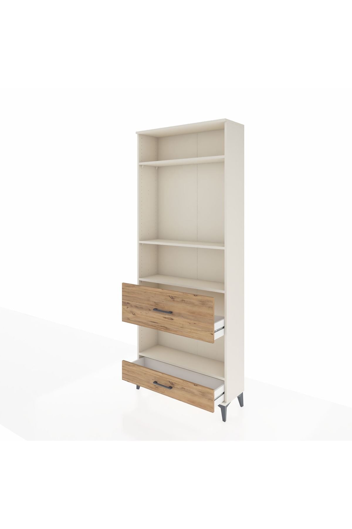 Arges Dolap 4 Raflı 2 Çekmeceli 88x30x221 Aytaşı-Çam