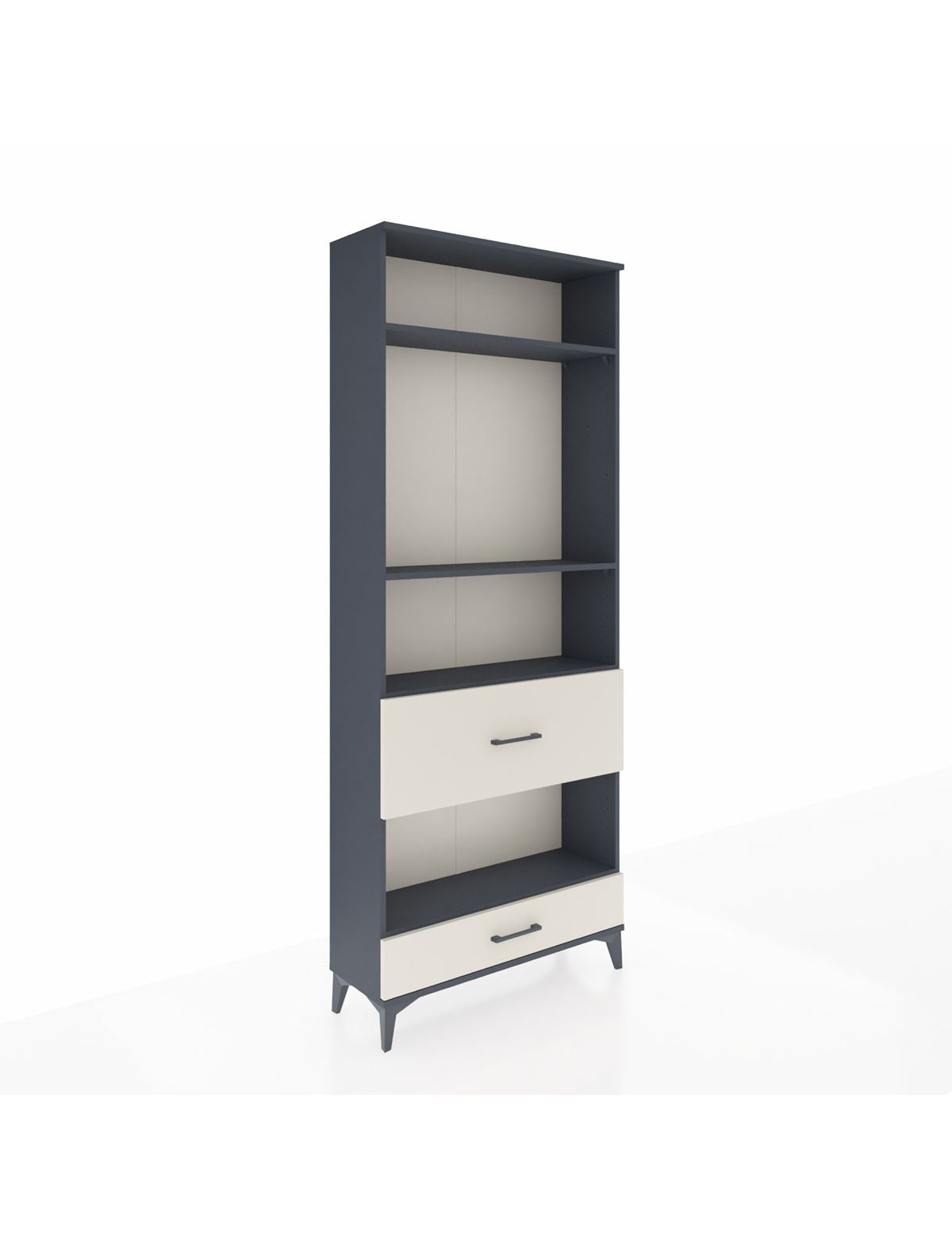 Arges Dolap 4 Raflı 2 Çekmeceli 88x30x221 Antrasit-Aytaşı