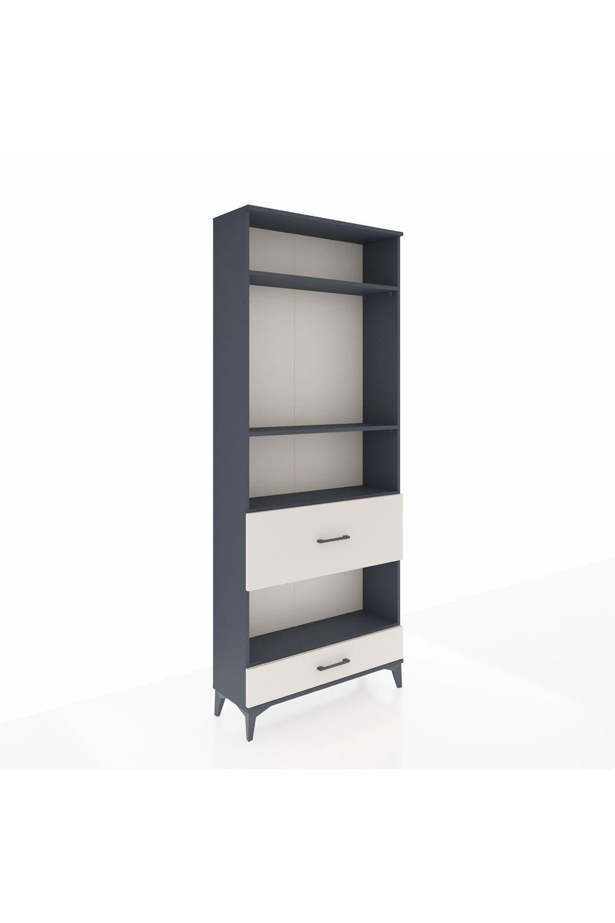 Arges Dolap 4 Raflı 2 Çekmeceli 88x30x221 Antrasit-Aytaşı