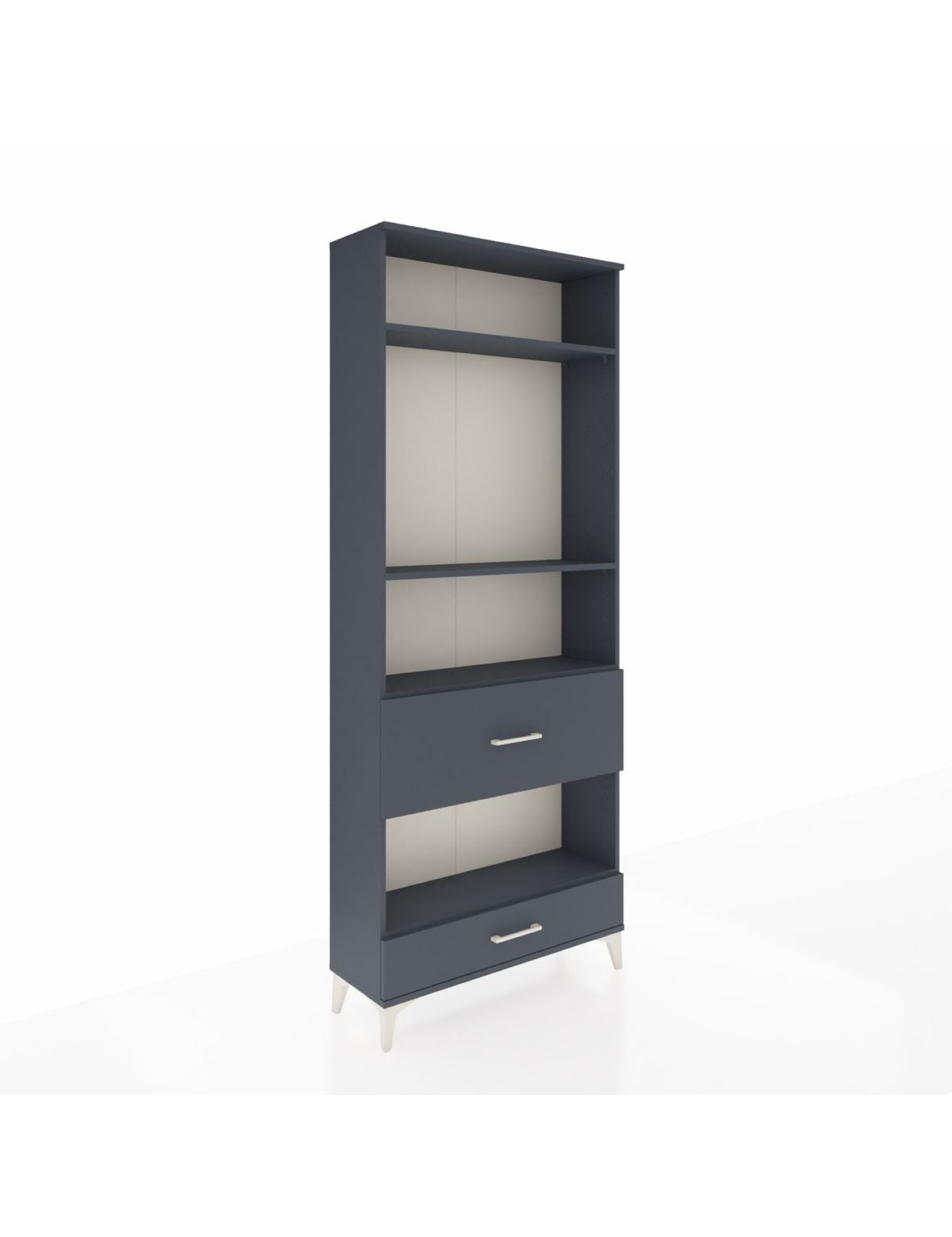 Arges Dolap 4 Raflı 2 Çekmeceli 88x30x221 Antrasit-Antrasit