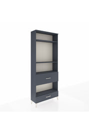 Arges Dolap 4 Raflı 2 Çekmeceli 88x30x221 Antrasit-Antrasit