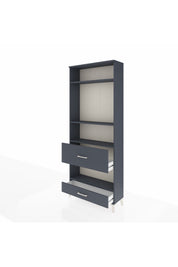 Arges Dolap 4 Raflı 2 Çekmeceli 88x30x221 Antrasit-Antrasit