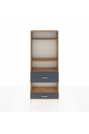 Arges Dolap 4 Raflı 2 Çekmeceli 88x30x221 Çam-Antrasit