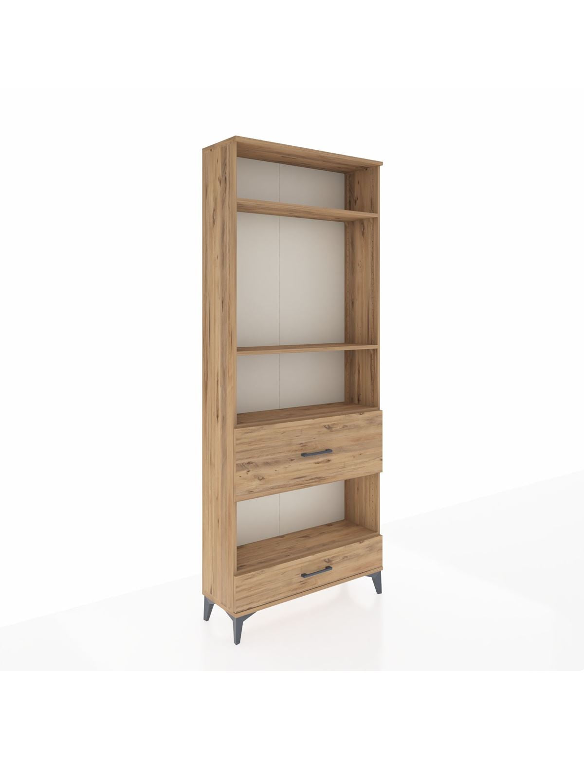 Arges Dolap 4 Raflı 2 Çekmeceli 88x30x221 Çam-Çam