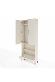 Arges Dolap 4 Raflı Tek Çekmeceli Tek Askılı 88x30x221 Aytaşı-Aytaşı