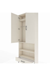 Arges Dolap 4 Raflı Tek Çekmeceli Tek Askılı 88x30x221 Aytaşı-Aytaşı