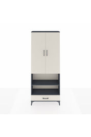 Arges Dolap 4 Raflı Tek Çekmeceli Tek Askılı 88x30x221 Antrasit-Aytaşı