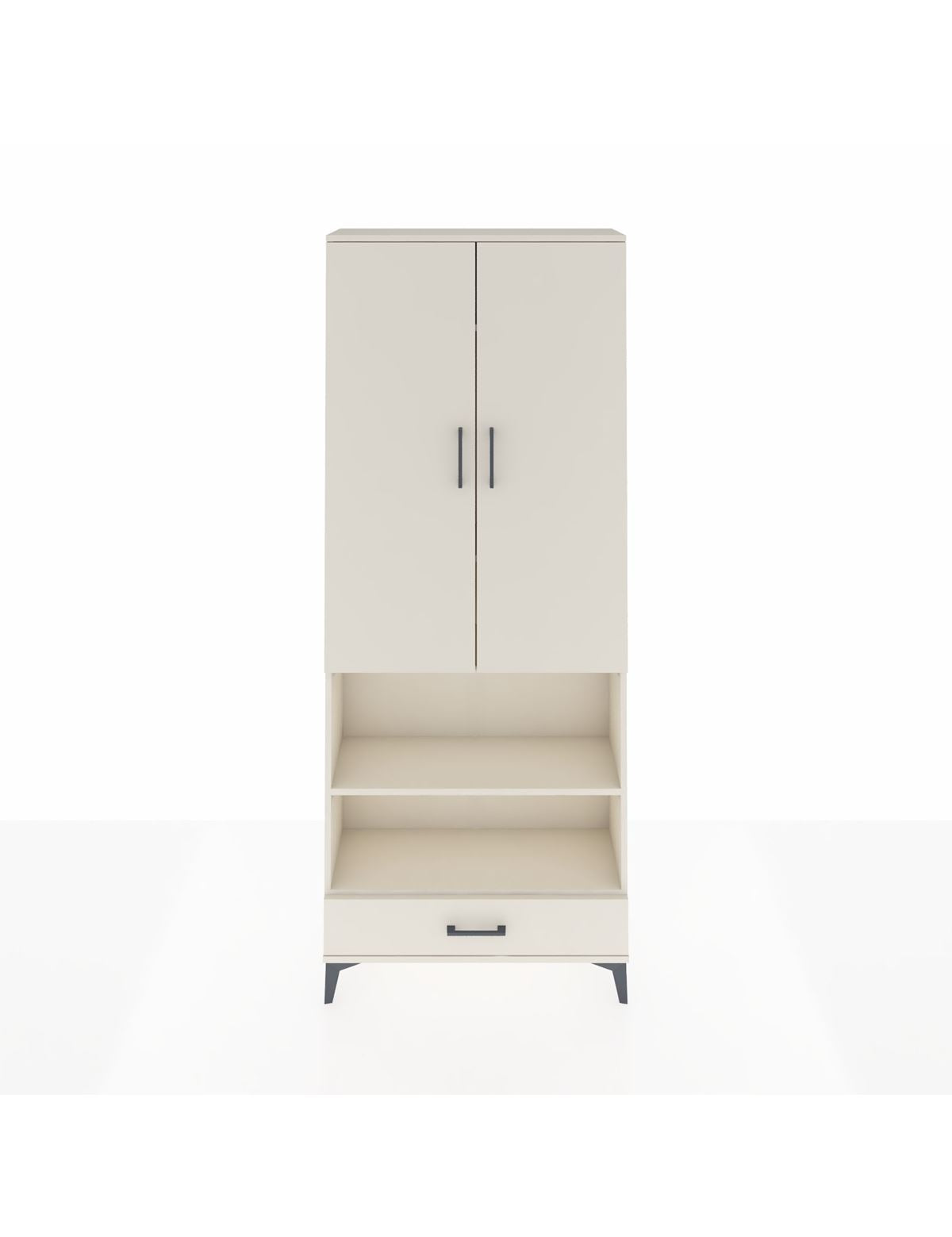 Arges Dolap 5 Raflı Tek Çekmeceli 2 Kapaklı 88x30x221 Aytaşı-Aytaşı