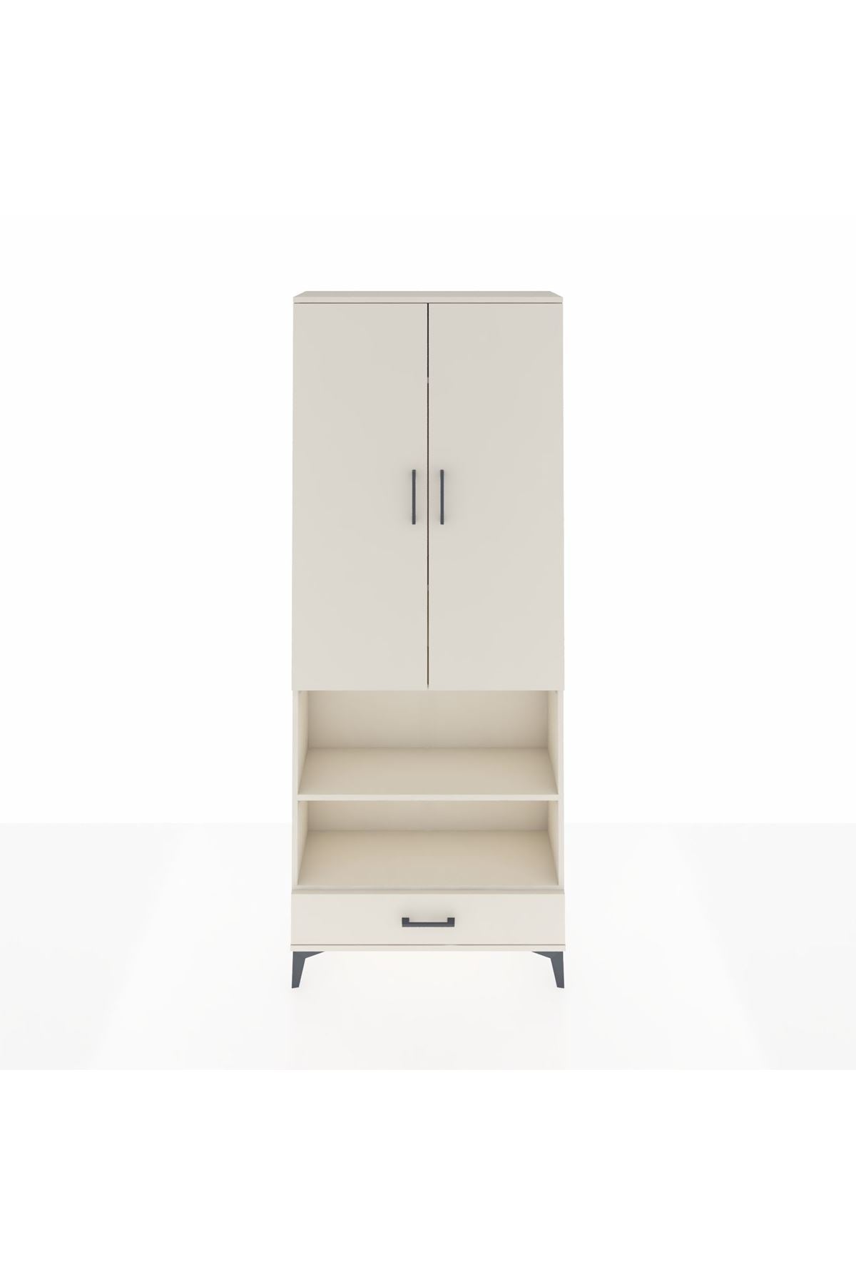 Arges Dolap 5 Raflı Tek Çekmeceli 2 Kapaklı 88x30x221 Aytaşı-Aytaşı