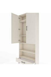 Arges Dolap 5 Raflı Tek Çekmeceli 2 Kapaklı 88x30x221 Aytaşı-Aytaşı