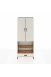 Arges Dolap 5 Raflı Tek Çekmeceli 2 Kapaklı 88x30x221 Çam-Aytaşı