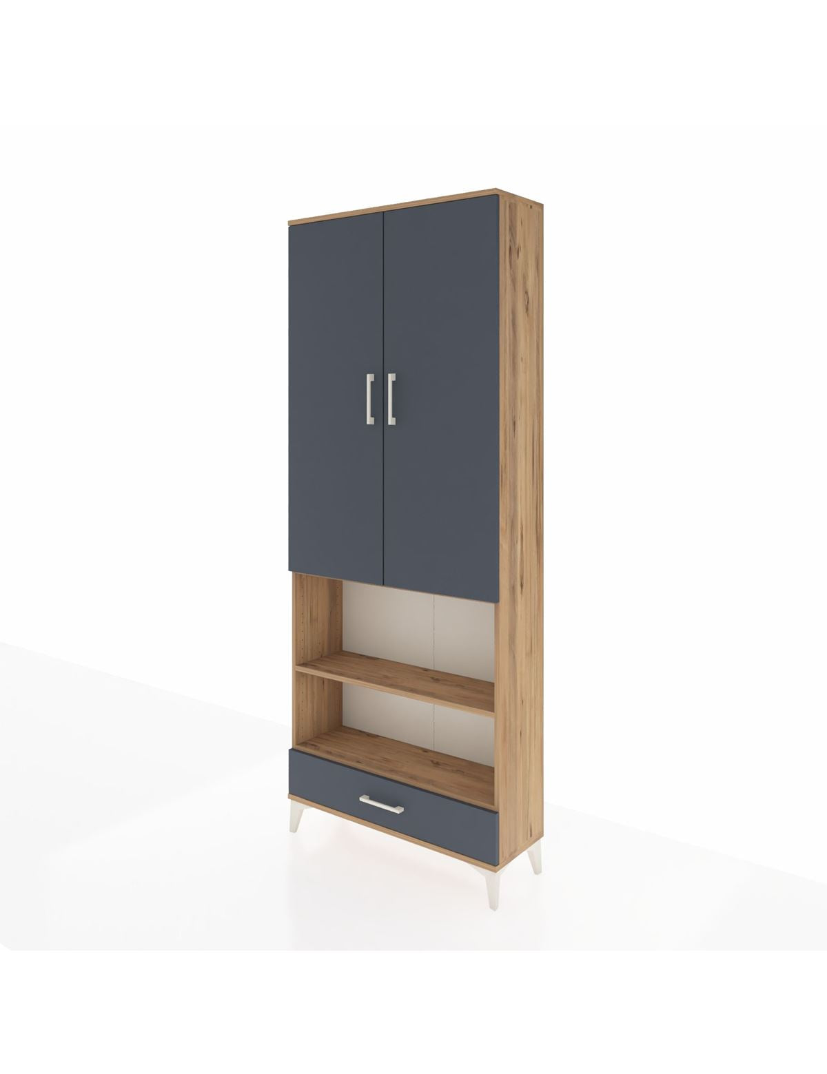 Arges Dolap 5 Raflı Tek Çekmeceli 2 Kapaklı 88x30x221 - S30M113V8A