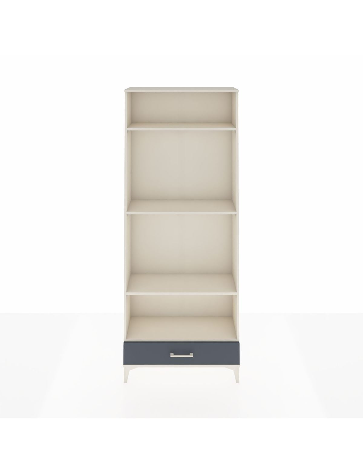 Arges Dolap 4 Raflı Tek Çekmeceli 88x30x221 Aytaşı-Antrasit