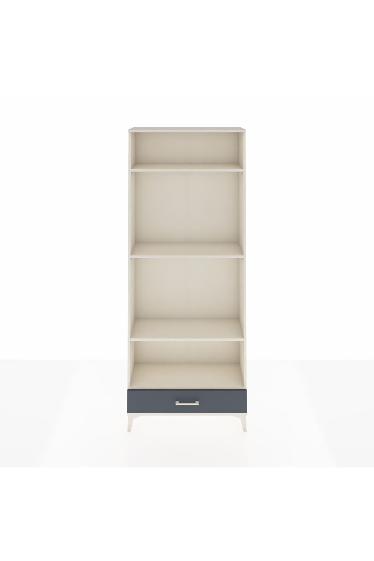 Arges Dolap 4 Raflı Tek Çekmeceli 88x30x221 Aytaşı-Antrasit