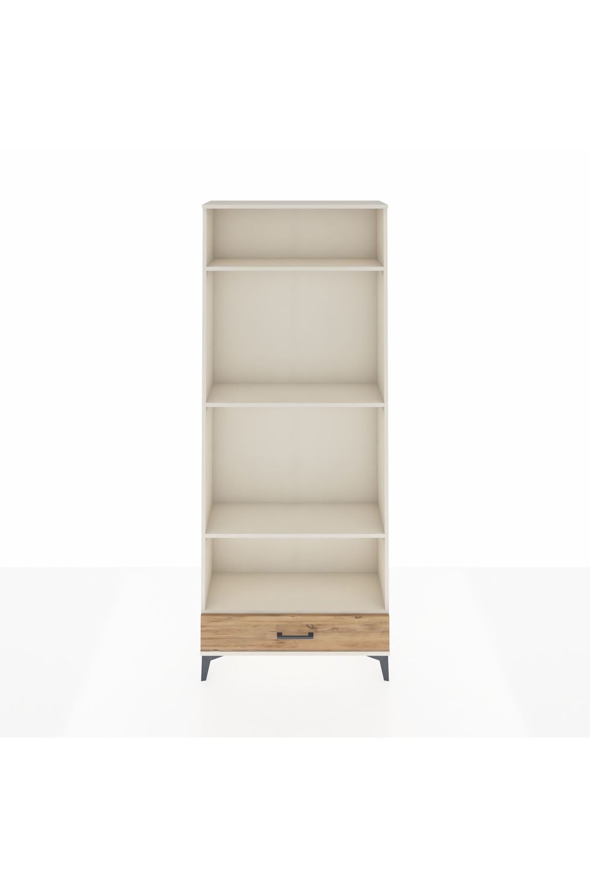 Arges Dolap 4 Raflı Tek Çekmeceli 88x30x221 Aytaşı-Çam