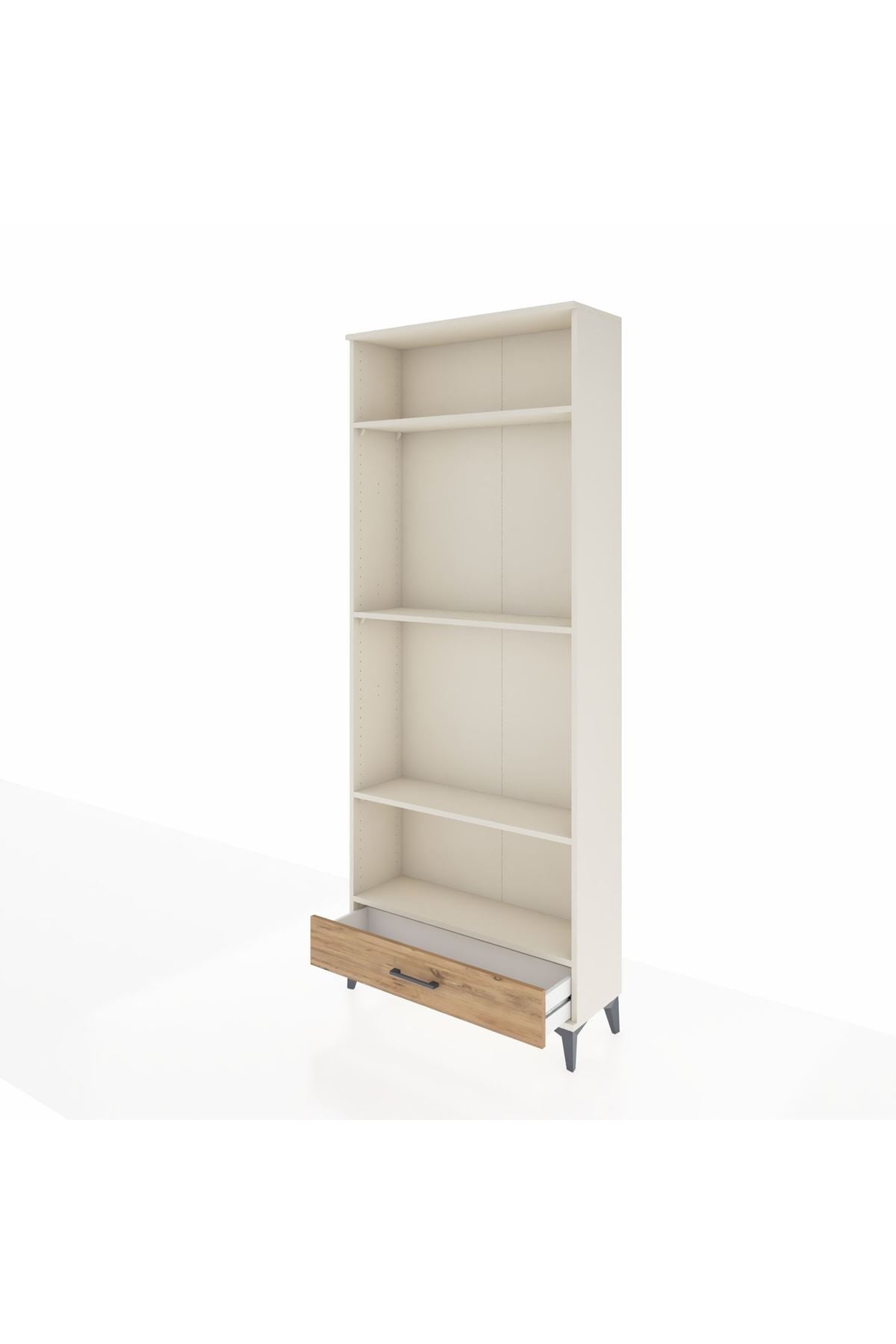 Arges Dolap 4 Raflı Tek Çekmeceli 88x30x221 Aytaşı-Çam