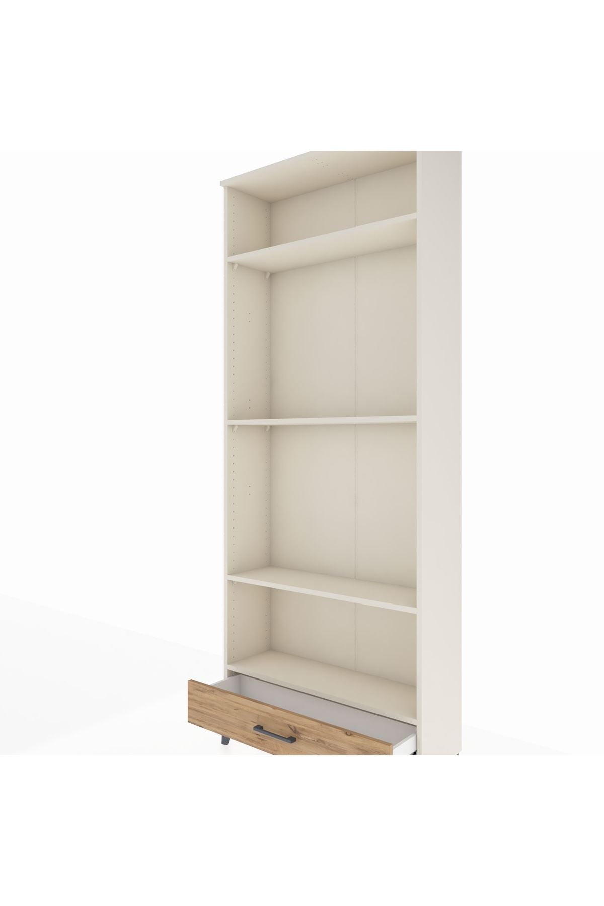 Arges Dolap 4 Raflı Tek Çekmeceli 88x30x221 Aytaşı-Çam