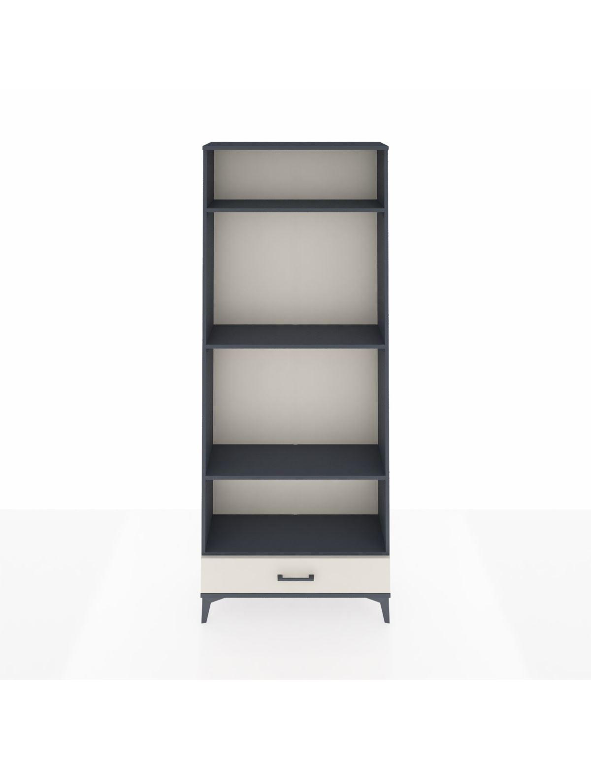 Arges Dolap 4 Raflı Tek Çekmeceli 88x30x221 Antrasit-Aytaşı