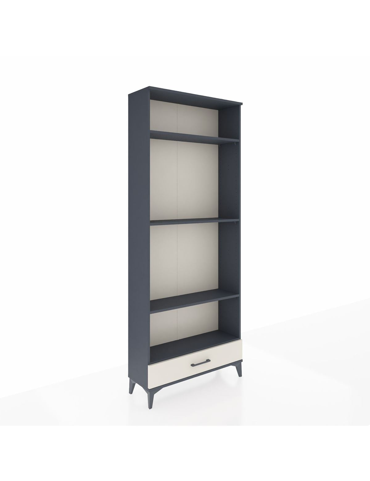 Arges Dolap 4 Raflı Tek Çekmeceli 88x30x221 Antrasit-Aytaşı