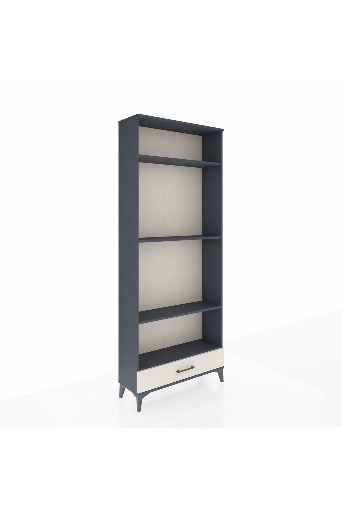 Arges Dolap 4 Raflı Tek Çekmeceli 88x30x221 Antrasit-Aytaşı