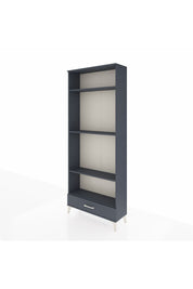 Arges Dolap 4 Raflı Tek Çekmeceli 88x30x221 Antrasit-Antrasit