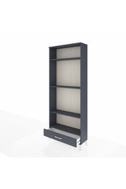 Arges Dolap 4 Raflı Tek Çekmeceli 88x30x221 Antrasit-Antrasit