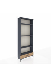 Arges Dolap 4 Raflı Tek Çekmeceli 88x30x221 Antrasit-Çam