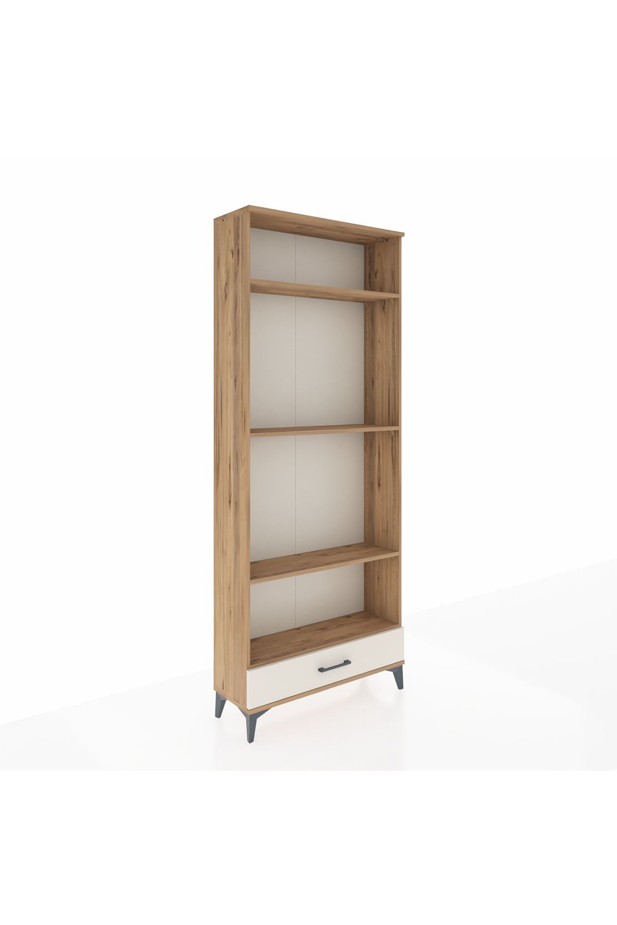 Arges Dolap 4 Raflı Tek Çekmeceli 88x30x221 Çam-Aytaşı