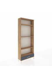 Arges Dolap 4 Raflı Tek Çekmeceli 88x30x221 Çam-Antrasit