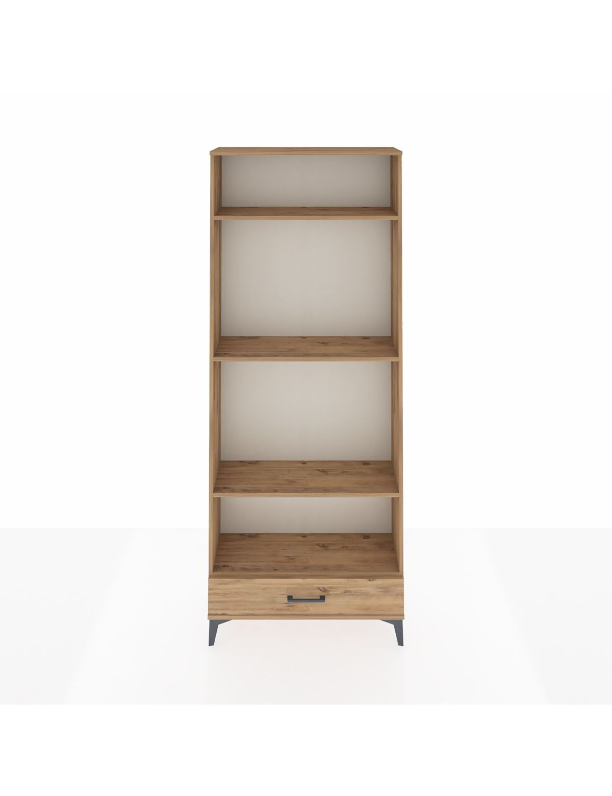 Arges Dolap 4 Raflı Tek Çekmeceli 88x30x221 Çam-Çam