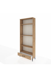 Arges Dolap 4 Raflı Tek Çekmeceli 88x30x221 Çam-Çam