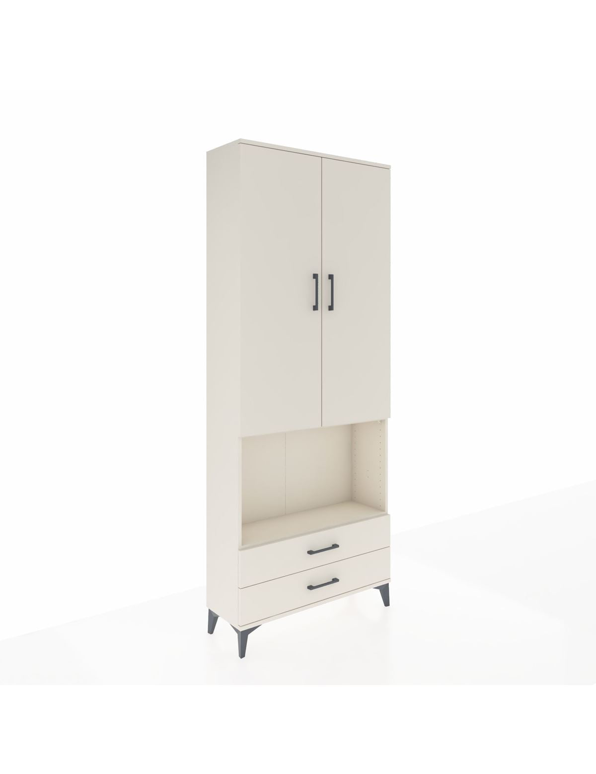 Arges Dolap 3 Raflı 2 Çekmeceli Tek Askılı 88x30x221 Aytaşı-Aytaşı