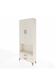 Arges Dolap 3 Raflı 2 Çekmeceli Tek Askılı 88x30x221 Aytaşı-Aytaşı
